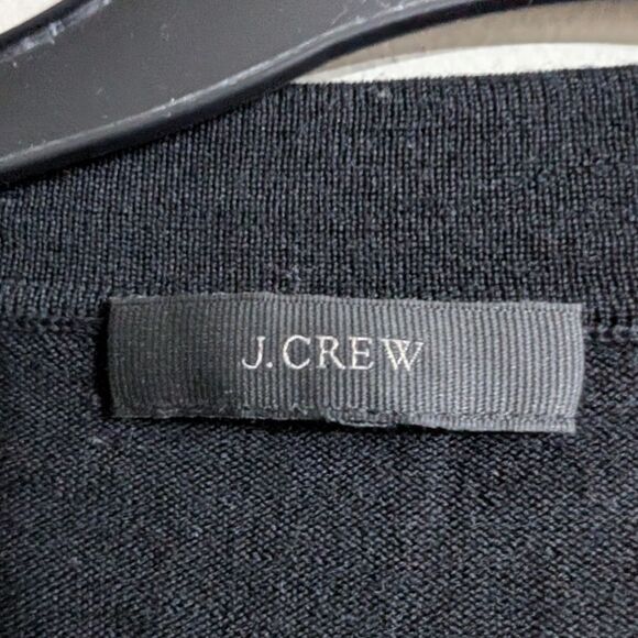 Jcrew black 💯 merino wrap cardigan sz S - Picture 4 of 5